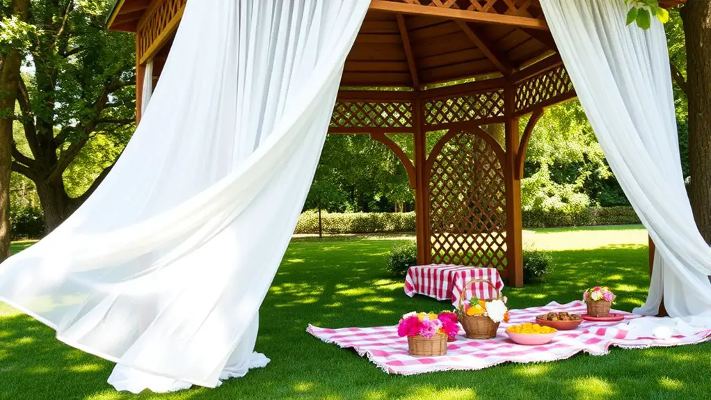 outdoor potluck gazebo ideas