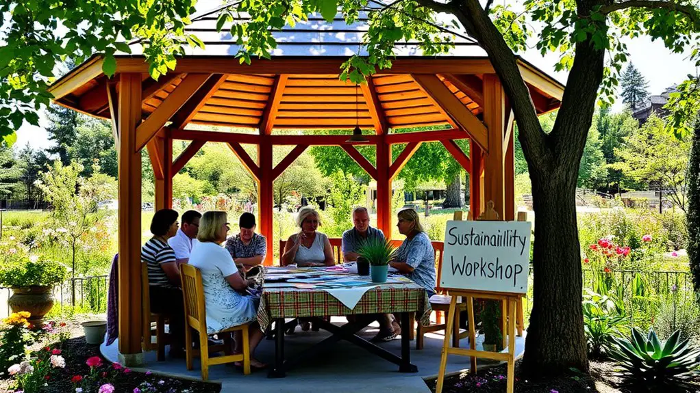 outdoor sustainability workshop gazebo