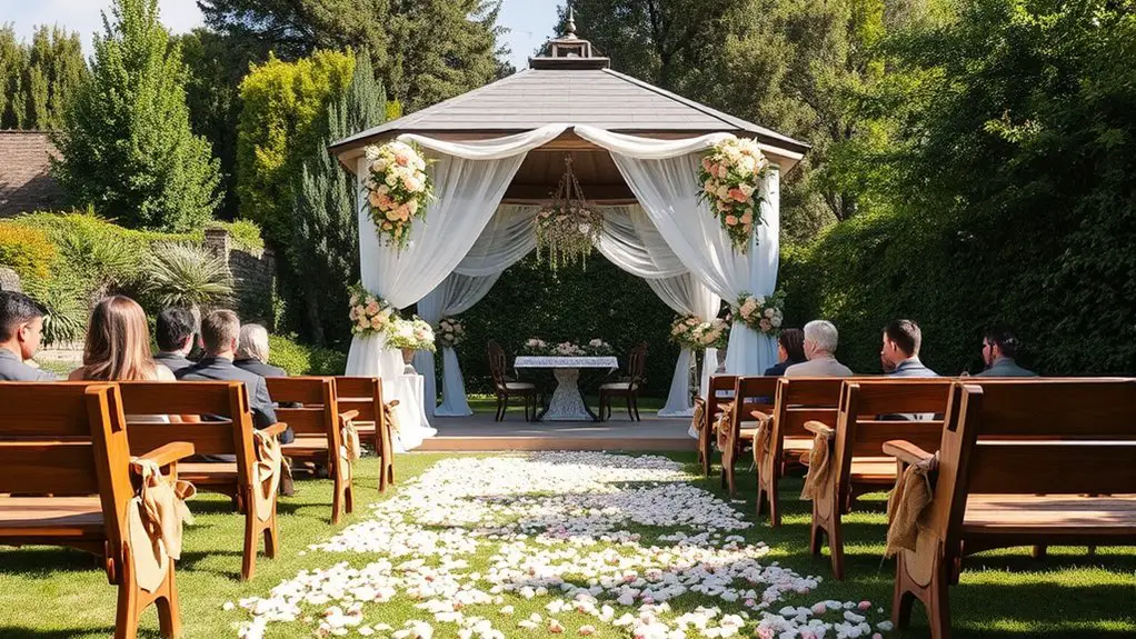 outdoor wedding gazebo ceremony