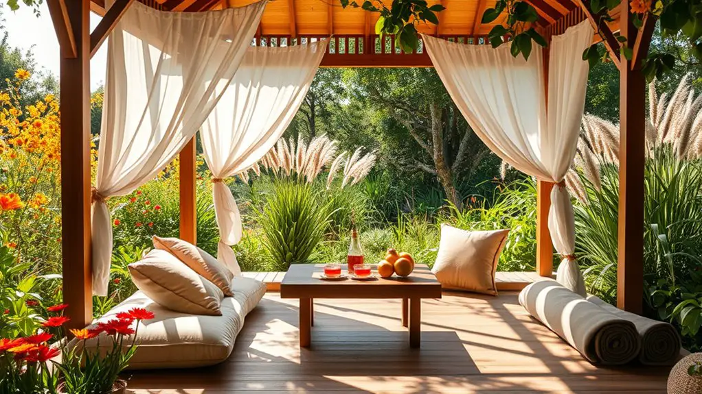 outdoor wellness retreat gazebo