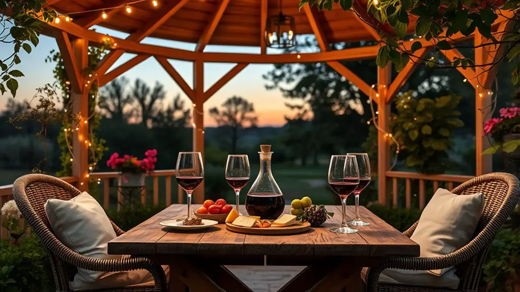 outdoor wine tasting ambiance