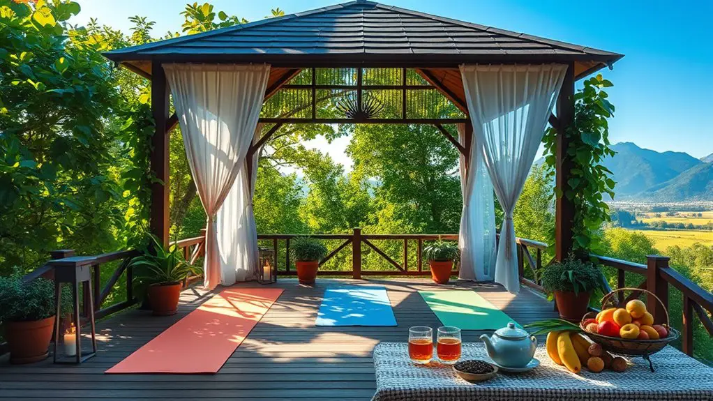 outdoor yoga wellness retreat