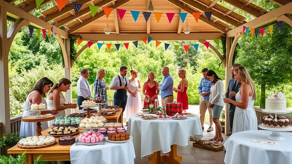 pastry competition gazebo setup
