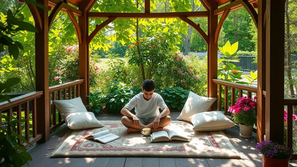 peaceful outdoor study area