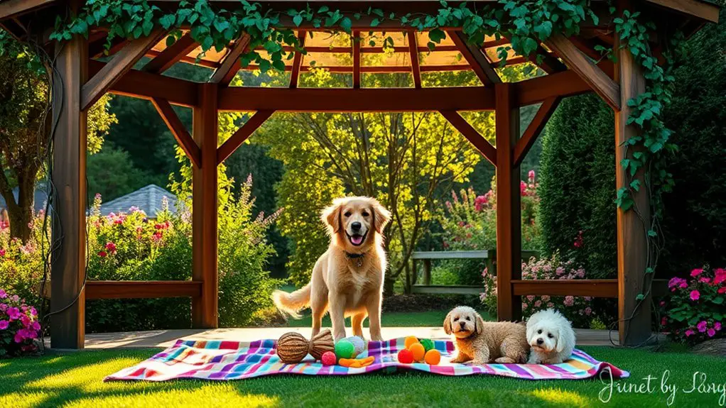 pet photography in gazebo