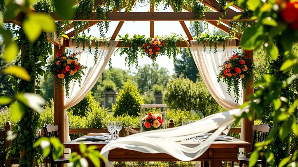 photography backdrop in gazebo
