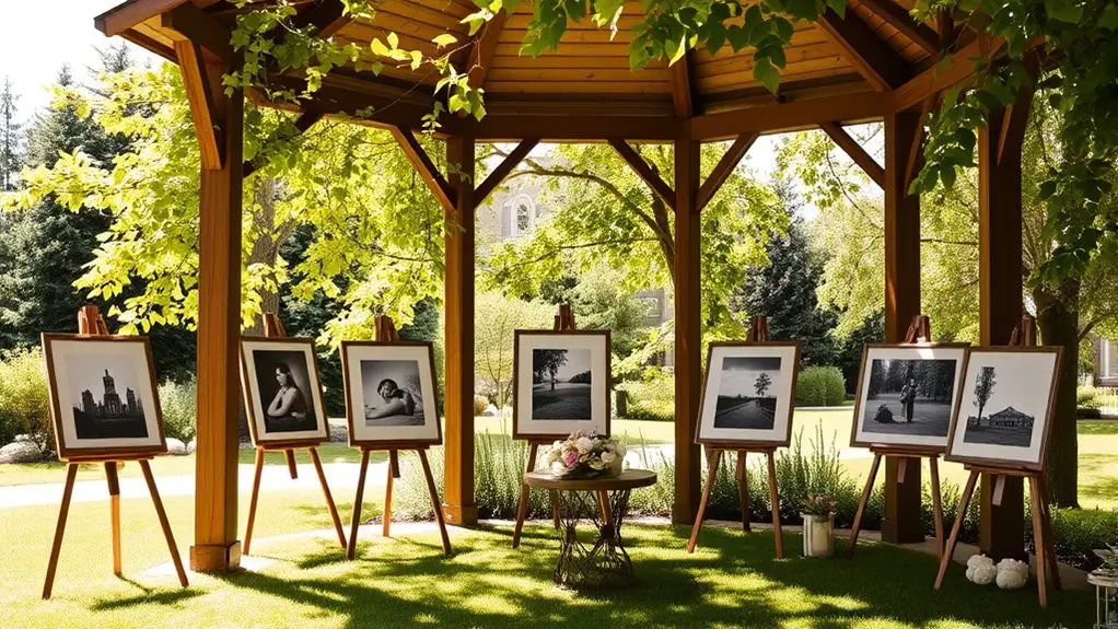 photography gallery under gazebo