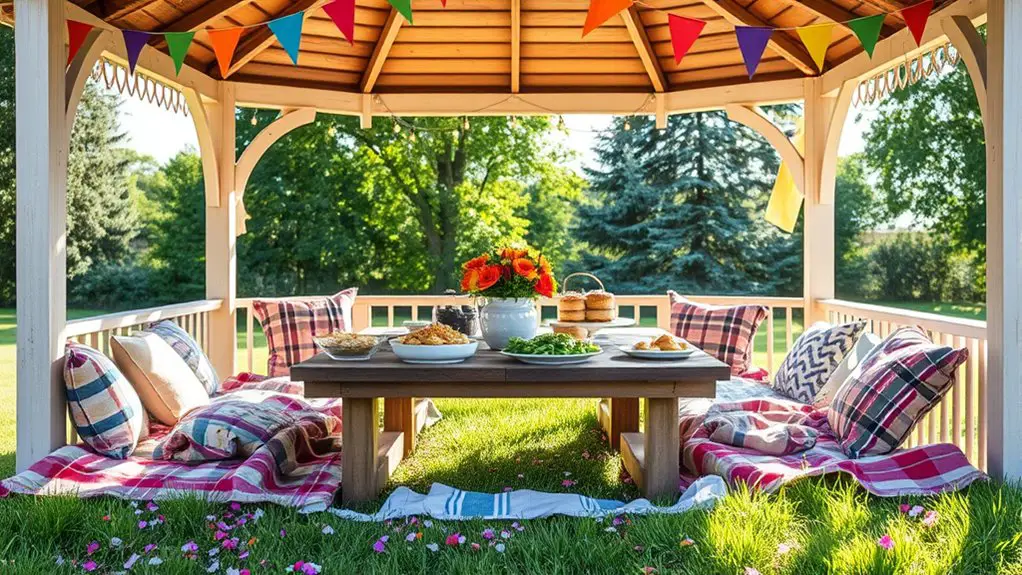 picnic potluck gazebo gathering