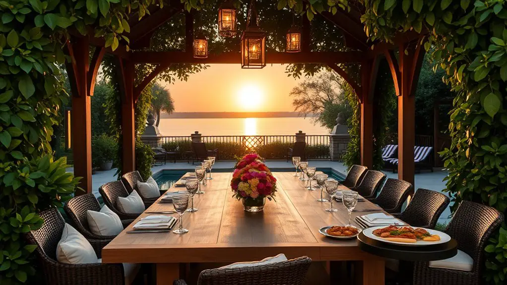 poolside gazebo dining tips