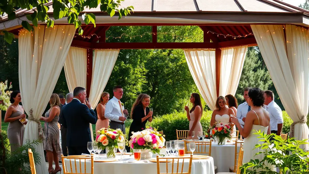 post wedding gazebo celebration event