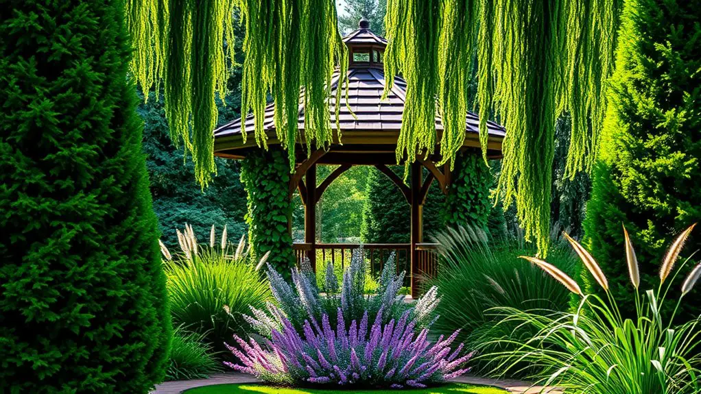privacy plants for gazebo
