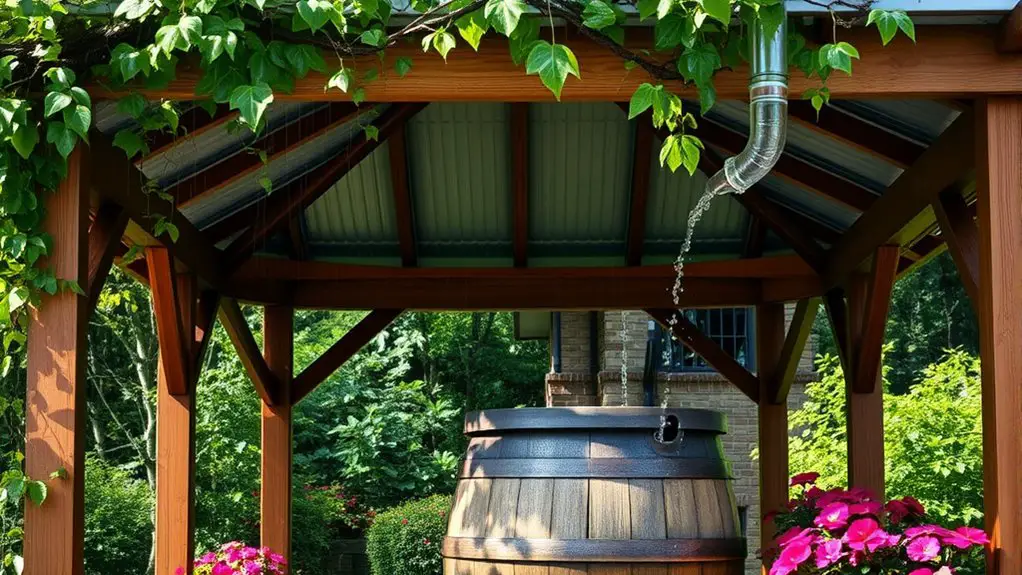 rainwater collection gazebo integration