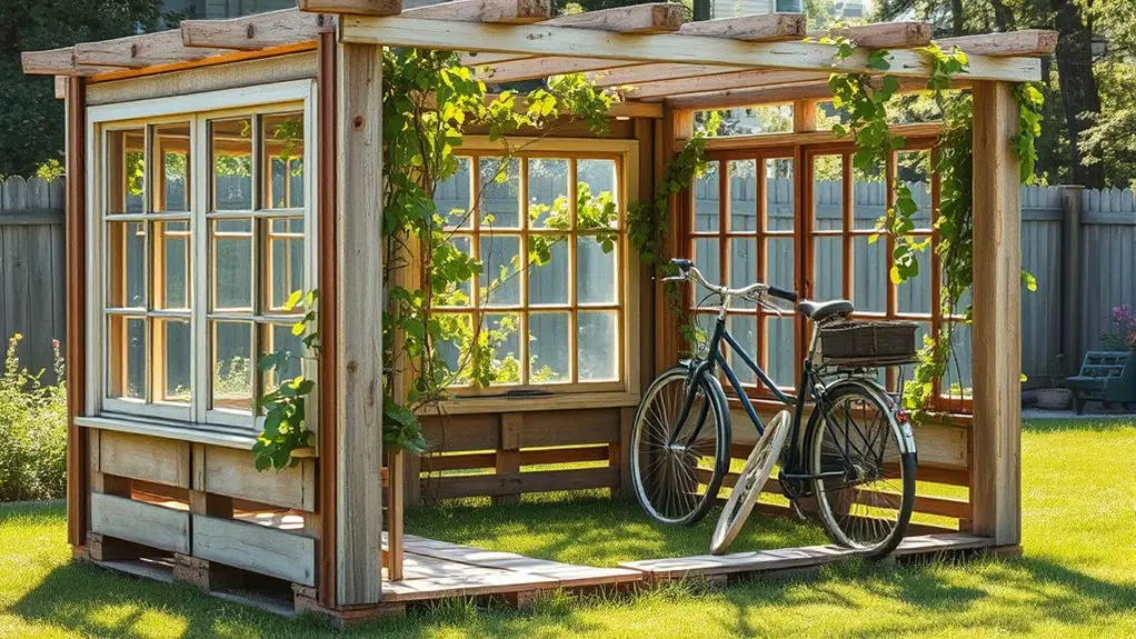 recycled materials gazebo construction