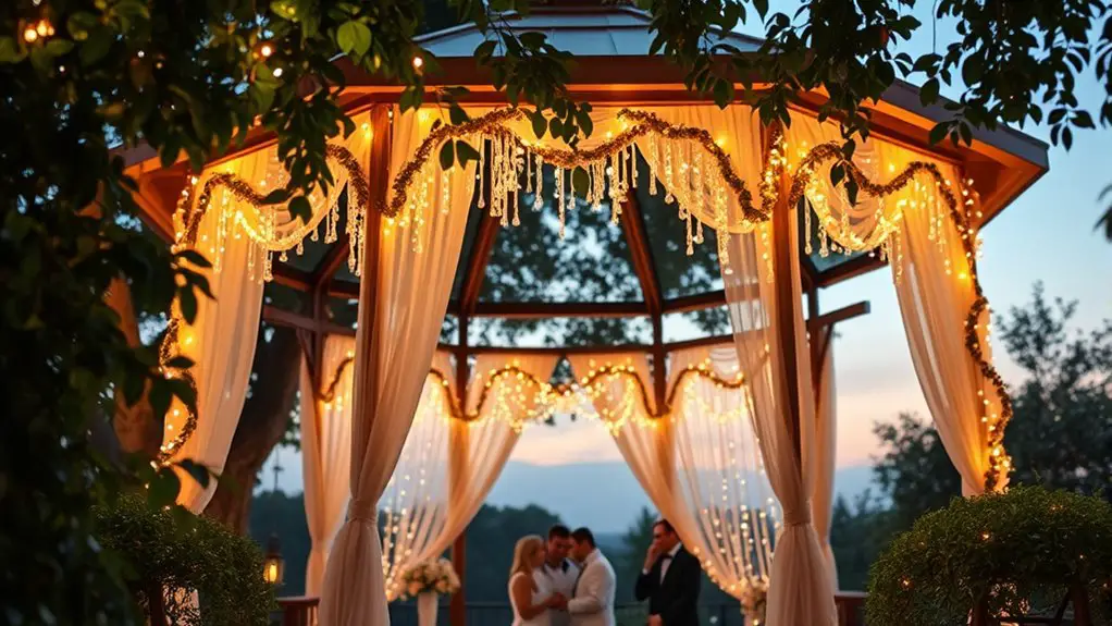 romantic ambiance with string lights