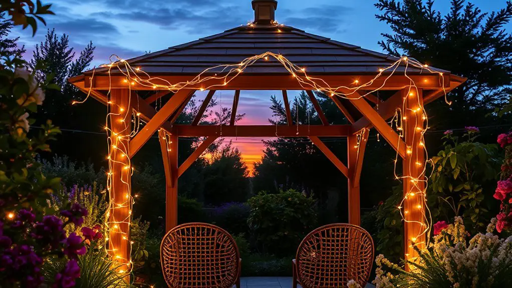 romantic gazebo fairy lights