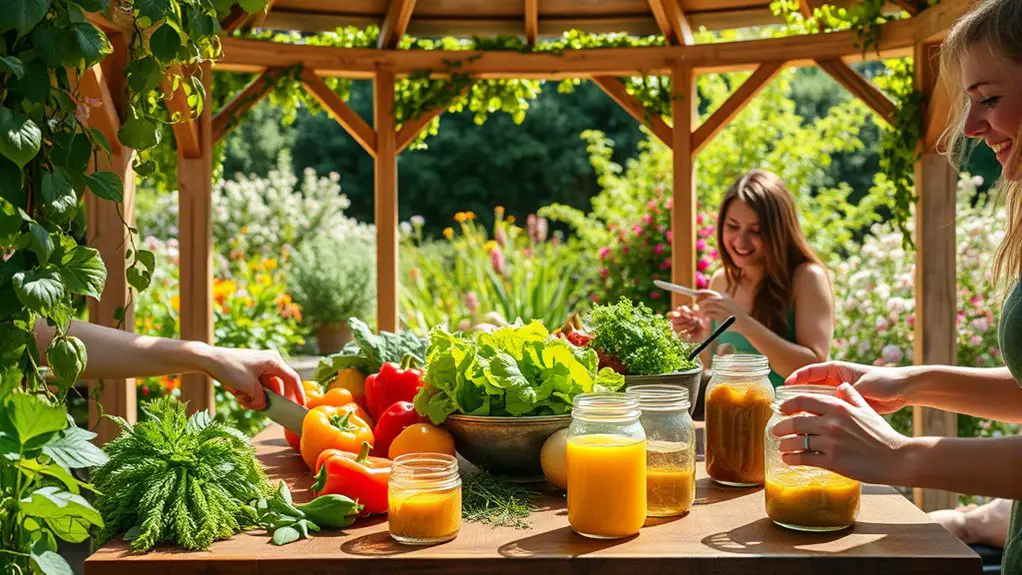 salad workshop in gazebo