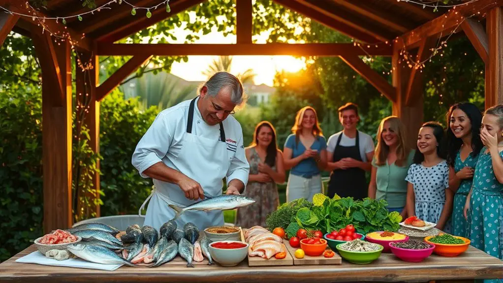 seafood cooking workshop gazebo