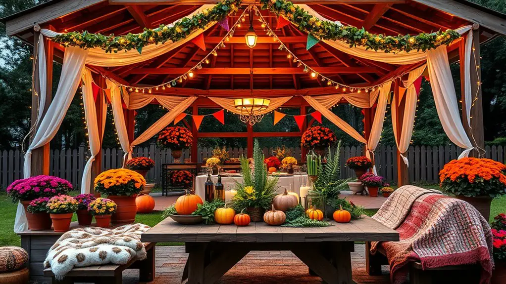 seasonal festival gazebo decor