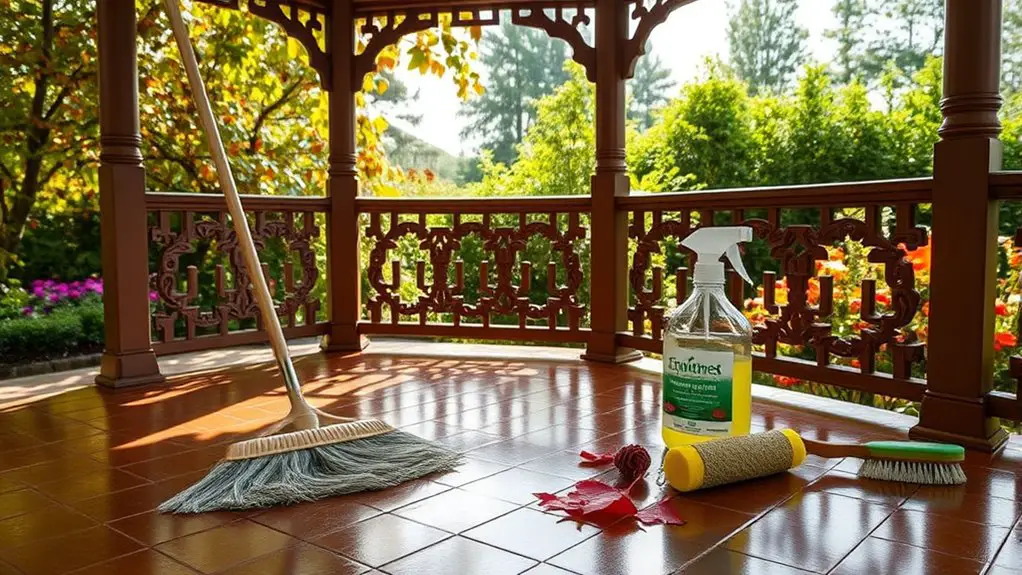 seasonal gazebo floor maintenance