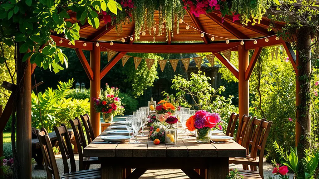 seasonal gazebo garden party