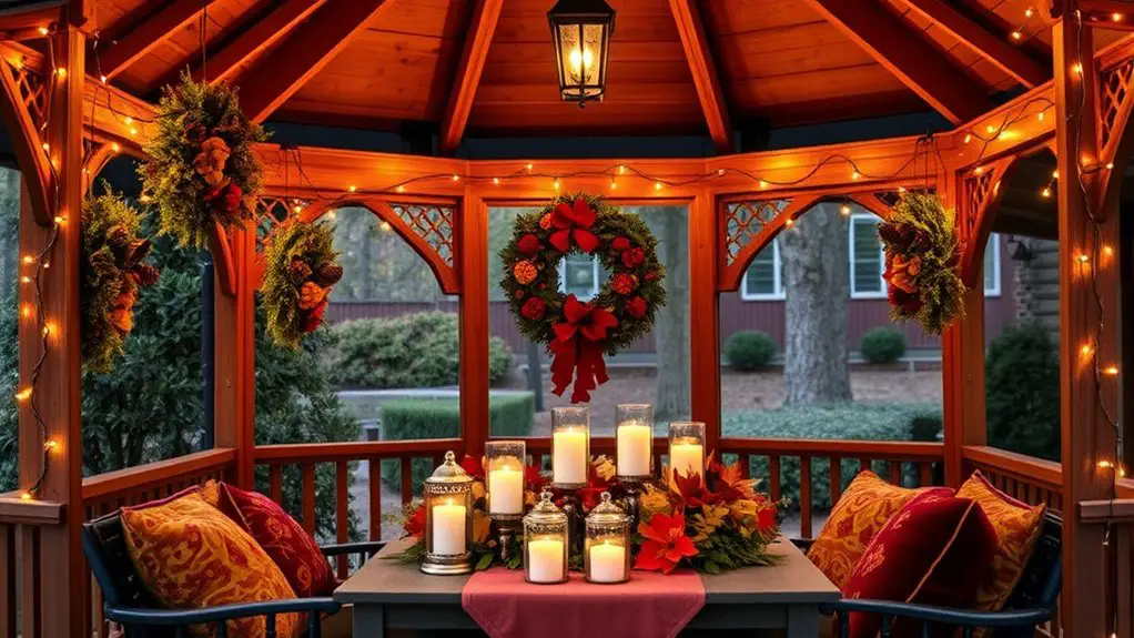 seasonal gazebo holiday decor