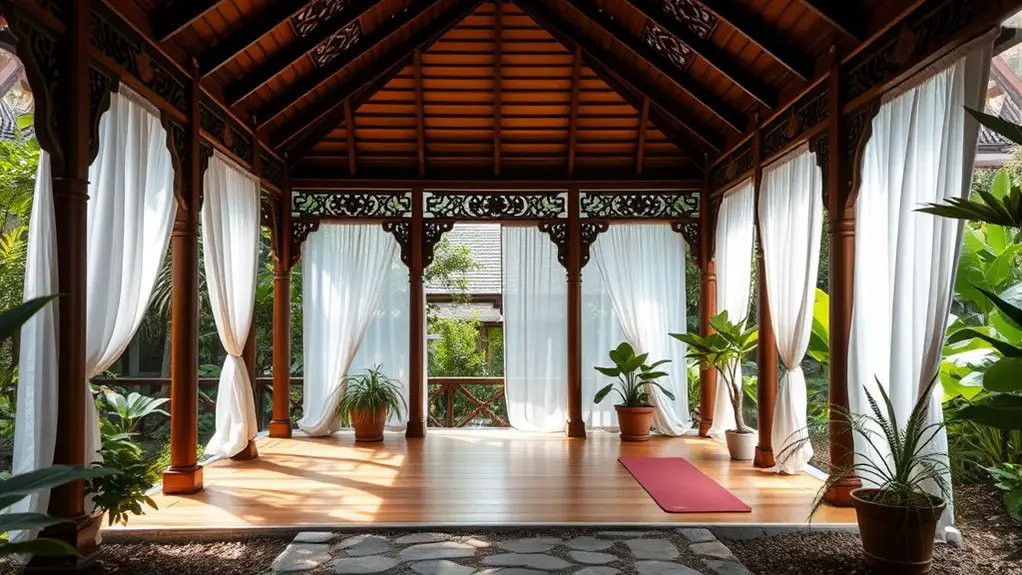 serene gazebo for mindfulness