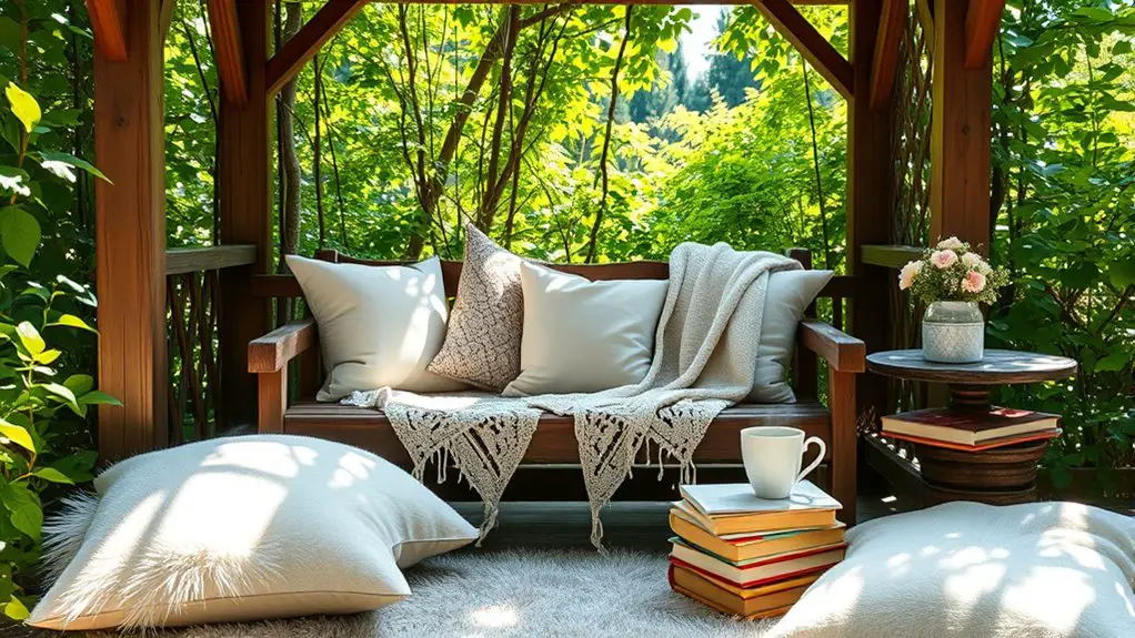 serene gazebo reading sanctuary