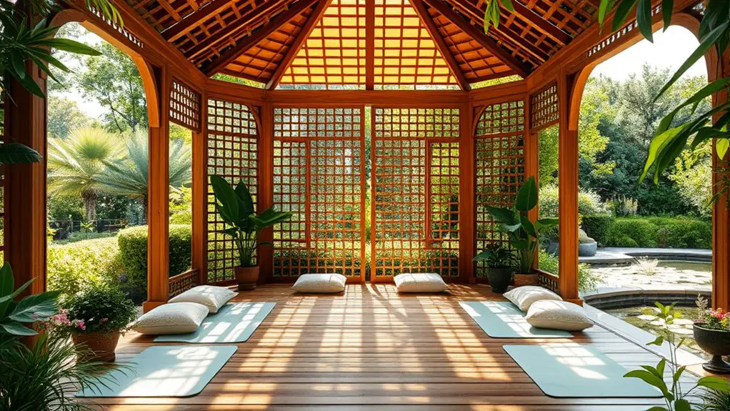 serene outdoor yoga spaces