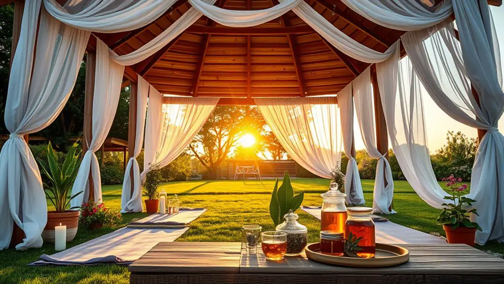 set up wellness gazebo