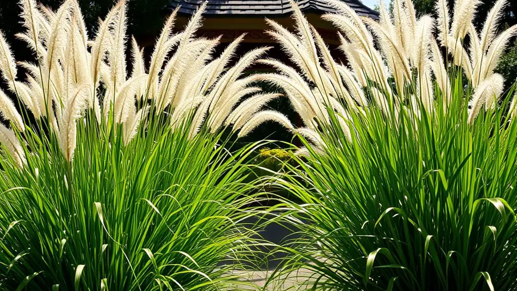 soft ornamental grass barrier
