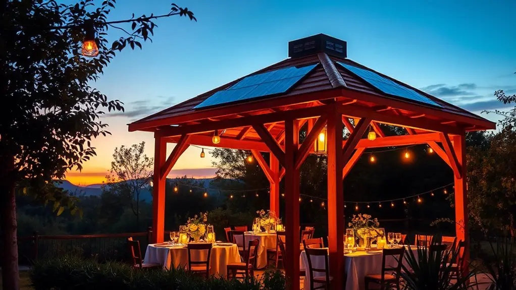 solar gazebo lighting advantages
