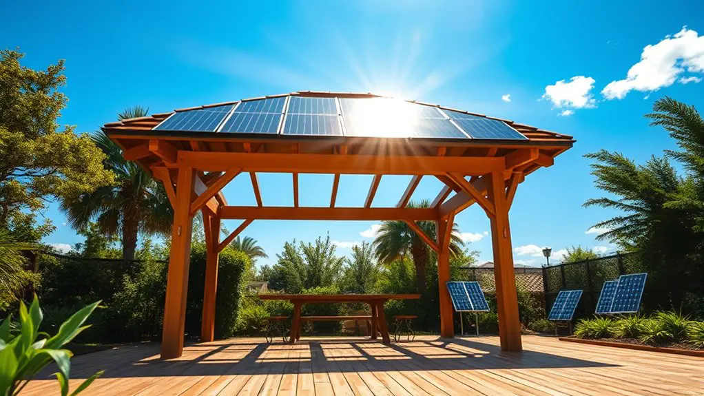 solar panels for gazebos