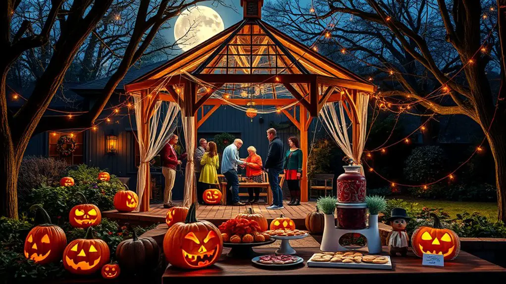 spooky gazebo halloween celebration