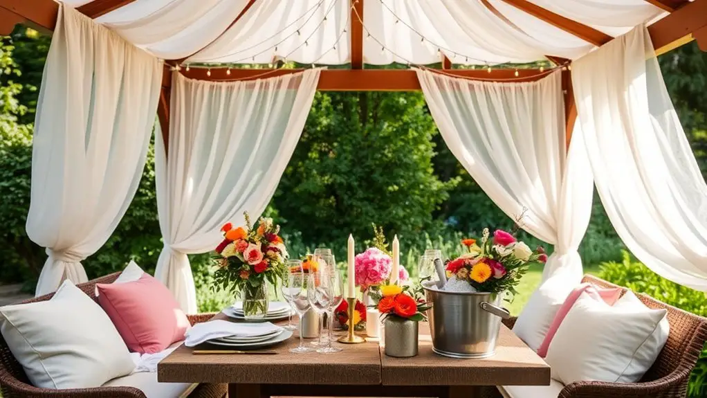 stylish gazebo cocktail party