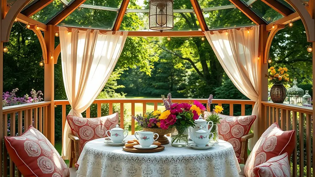 themed gazebo tea party