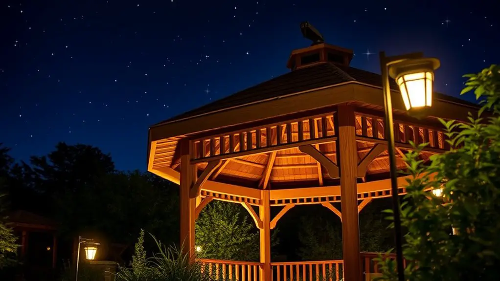 top gazebo solar lighting