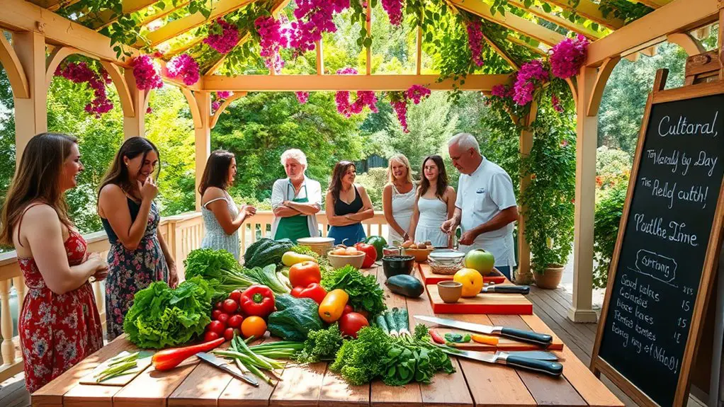 vegetarian cooking class gazebo