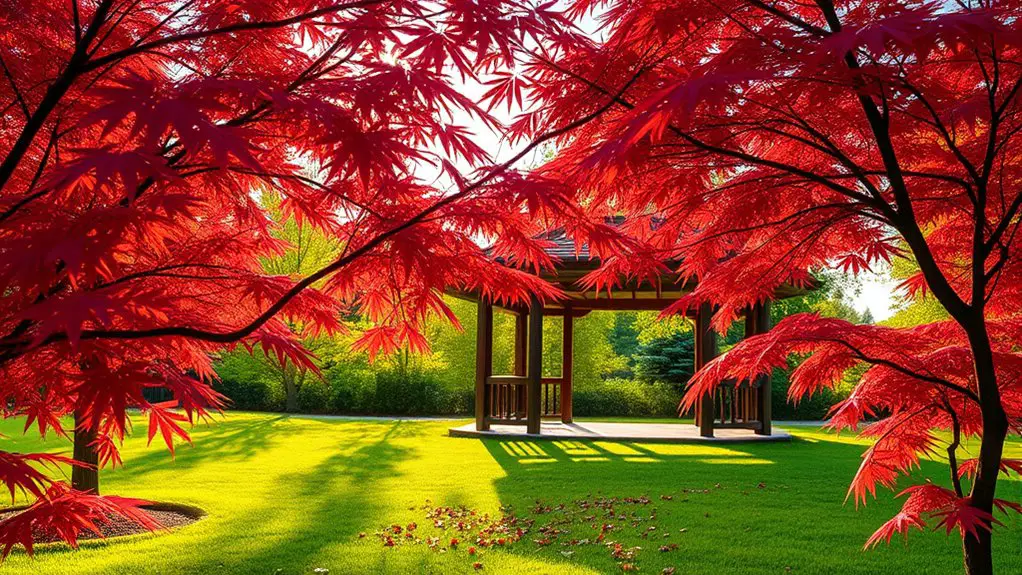 vibrant autumn foliage display