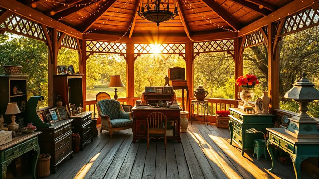 vintage market gazebo lighting