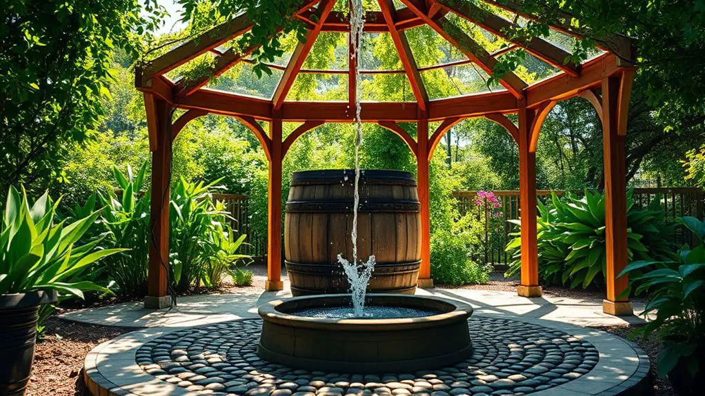 water harvesting gazebo system