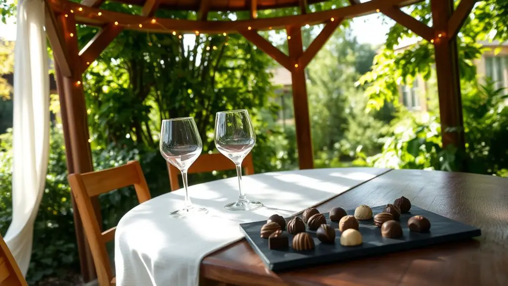wine and chocolate tasting