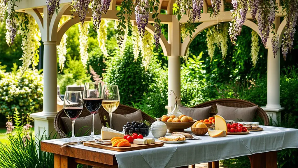 wine tasting garden party