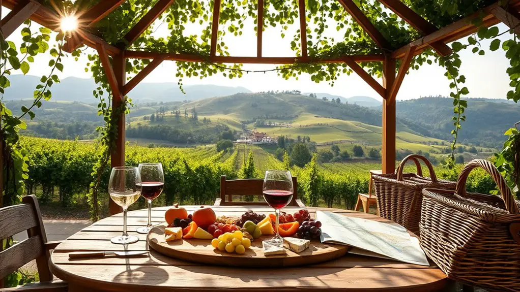 wine tasting trip from gazebo