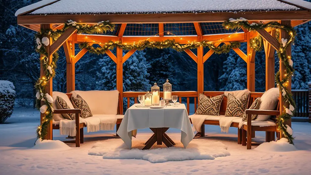 winter wonderland gazebo setup
