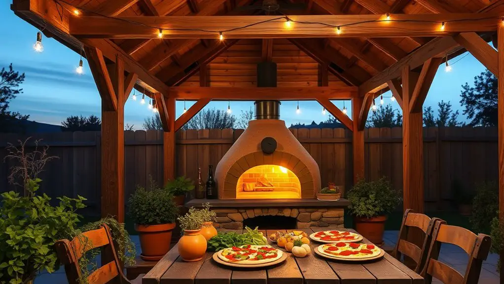 wood fired pizza gazebo integration