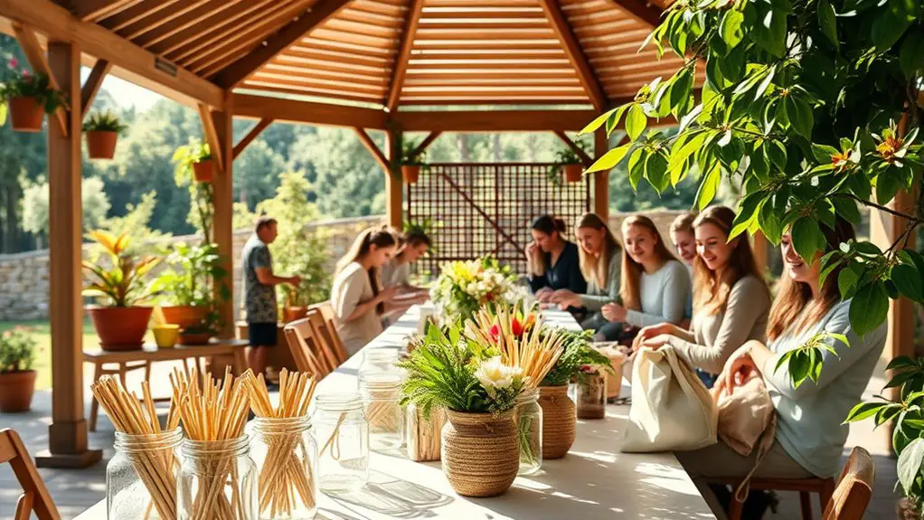 zero waste workshop under gazebo
