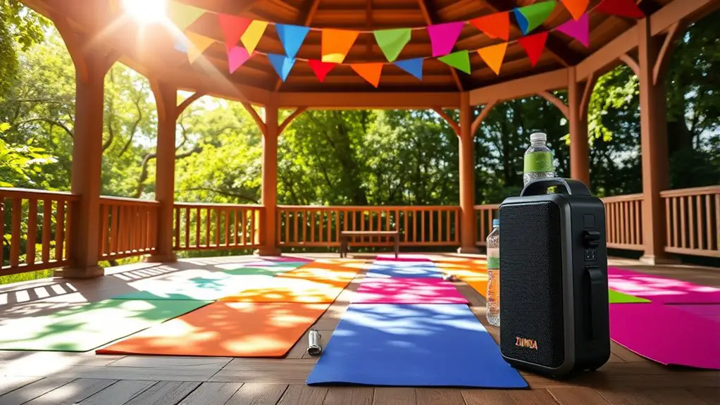 zumba class gazebo setup