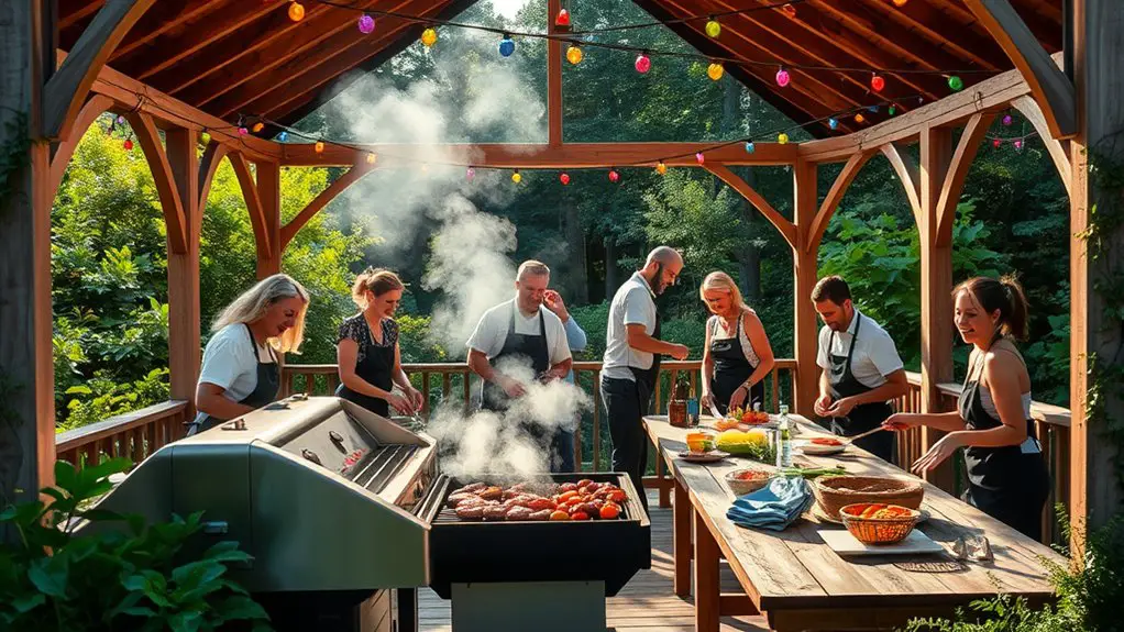 bbq cooking class gazebo