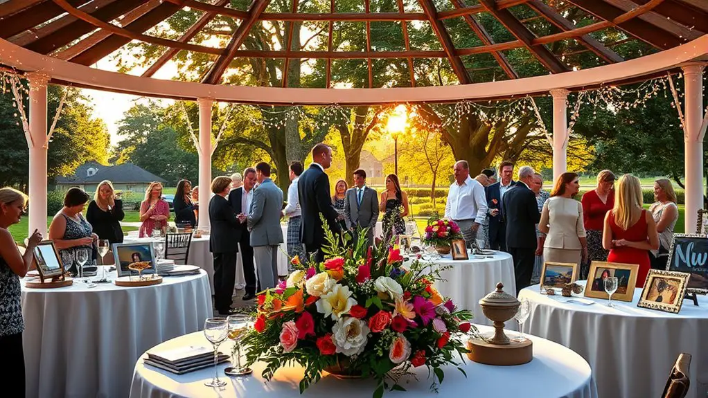 charity auction in gazebo