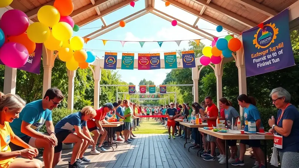 charity fun run gazebo